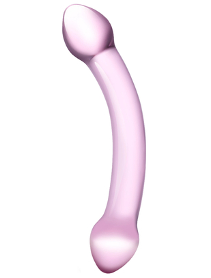 gläs Double Trouble Pink stiklinis dildo