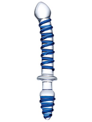 gläs Mr. Swirly Double stikla dildo