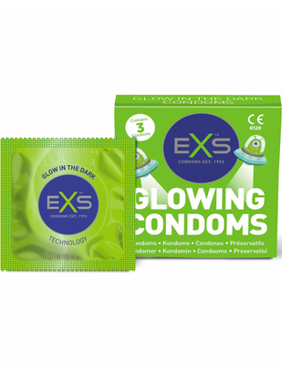 EXS Glowing Condoms (3 vnt.)