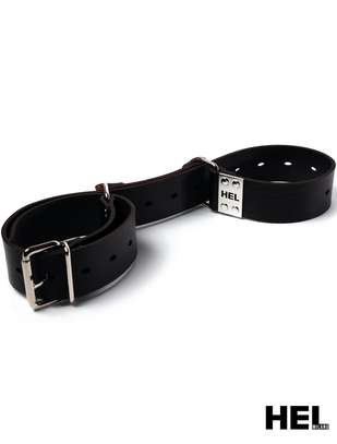 HEL Milano black leather hobble belt