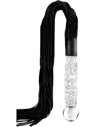 Icicles No. 38 suede flogger with glass handle