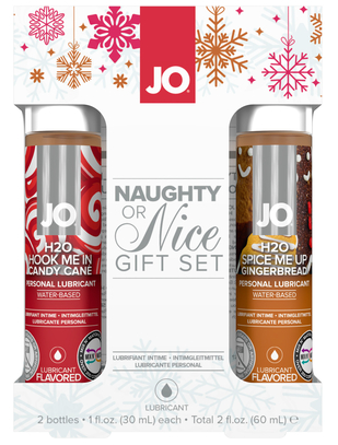 JO Naughty or Nice Flavored Water-Based Lubricant Set (2 x 30 ml)