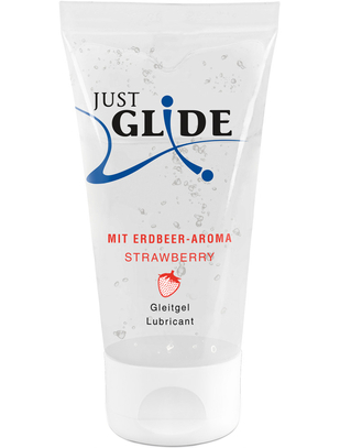 Just Glide braškių kvapo lubrikantas (50 / 200 ml)