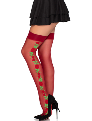 Leg Avenue Roselle punased mustrilised sukad