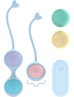 Loveline Interchangeable-Weight Remote-controlled Vibrating Kegel Kit
