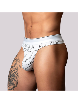 Male Power Marble valged meeste stringid