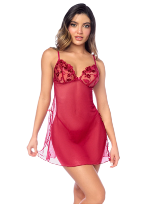 Mapale red sheer babydoll