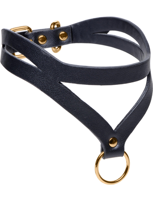 Master Series Bondage Beddie Leatherette Collar With O-Ring