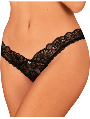 Obsessive Donna Dream black lace crotchless thong