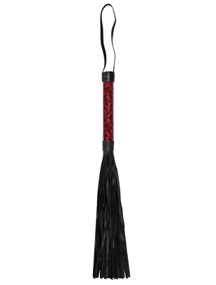 Ouch! flogger with embossed burgundy handle