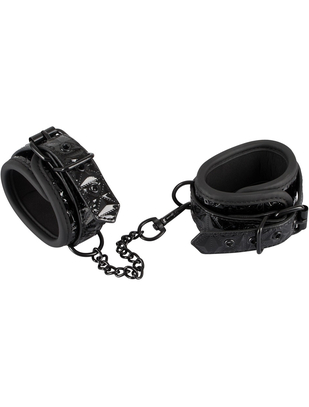 Ouch! black vinyl ankle cuffs