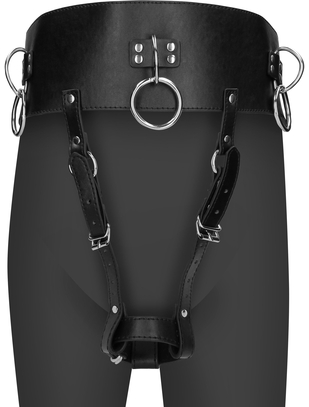 Ouch! leatherette belt with vibrator holder