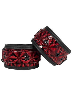 Ouch! Burgundy Luxury Ankle Cuffs