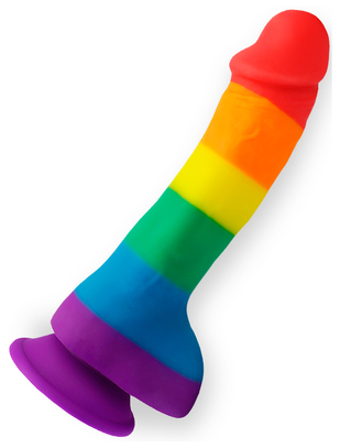 Pride Dildo Rainbow with Balls silikoonist dildo