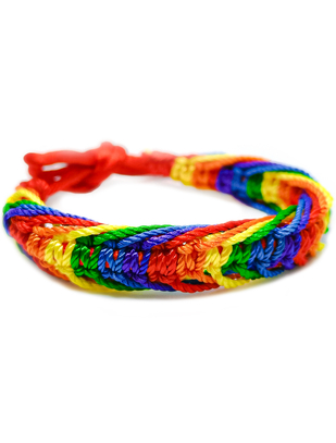 Rainbow Pride braided bracelet