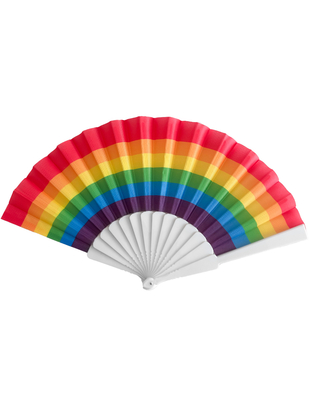 Rainbow Pride hand fan