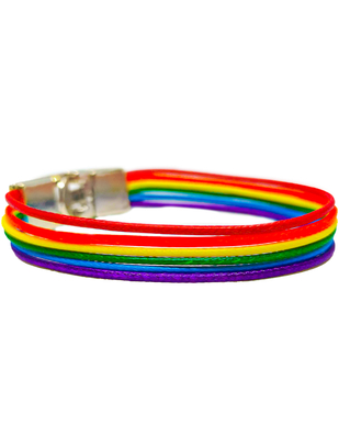 Rainbow Pride string bracelet