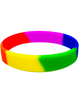 Rainbow Pride silicone bracelet