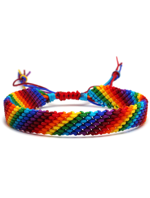 Rainbow Pride woven bracelet