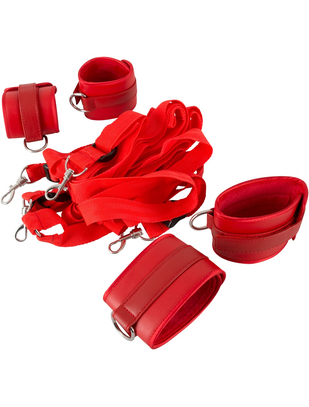 Bad Kitty red bed restraints