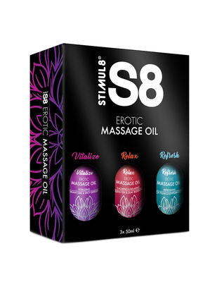 S8 scented massage oil set (3 x 50 ml)