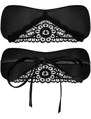 Obsessive black satin blindfold