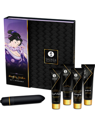 Shunga Naughty Geisha intīmās kosmētikas komplekts + vibrators