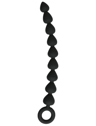 S&M Black Silicone Anal Beads