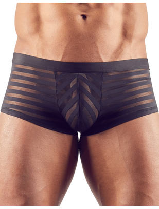 Svenjoyment black sheer striped boxer briefs