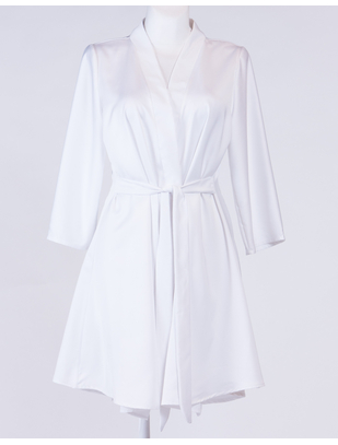 MAKE white satin robe