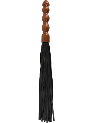 Zado leather flogger with wooden handle