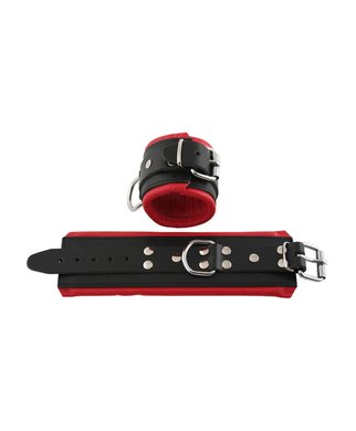 Mister B Wrist restraints with padding - Black/red