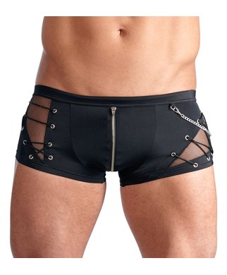 Svenjoyment black trunks with lacing and mesh - S