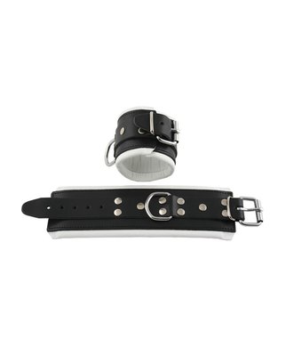 Mister B Ankle restraints with padding - Black/white