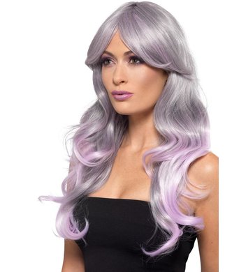Fever Fashion ombre wig - Grey/pastel pink
