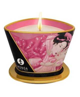 Shunga kvepianti masažinė žvakė (170 ml) - Rožė