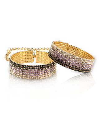 Rianne S Diamond Cuffs Liz - Gold coloured