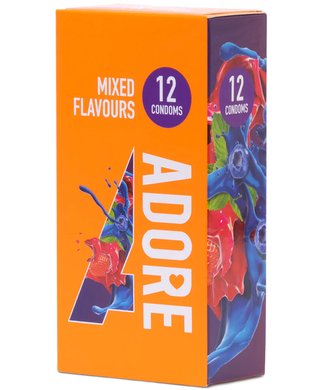 Pasante Taste Flavoured Condoms  (3 / 12 / 144 pcs) - 4 flavours/Adore
