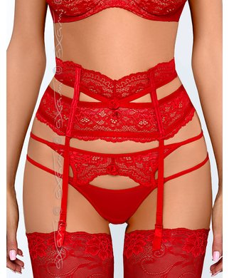 Axami Sexy Intense red garter belt - S
