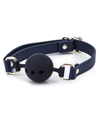 NS Novelties navy blue silicone ball gag - Mėlyna