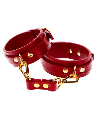 Taboom burgundy faux leather ankle cuffs - Burgundy