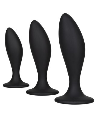 CalExotics Silicone Anal Curve Kit - Melns