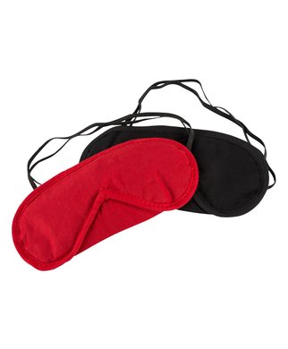 Cottelli Lingerie back & red blindfold set - Juoda/raudona