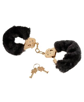 Fetish Fantasy Series Deluxe Furry Handcuffs - Gold-coloured/black