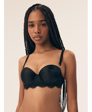 ESOTIQ Brilliant black push-up bra - 65C