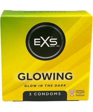 EXS Glowing prezervatyvai (3 vnt.) - 3 vnt.