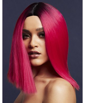 Fever Kylie bright pink/black ombre short wig - Pink/black