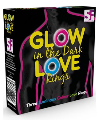 Spencer & Fleetwood Glow in the Dark Love Rings - Multicolor