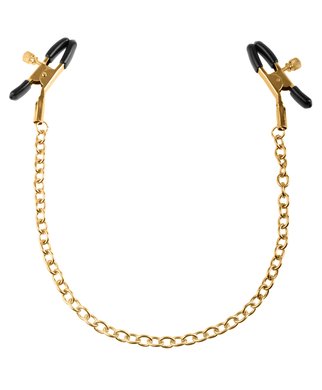 Fetish Fantasy Series Gold Chain Nipple Clamps - Aukso spalva