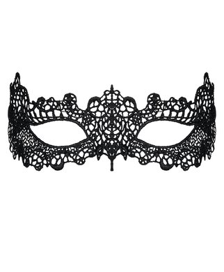 Obsessive guipure lace mask - Black